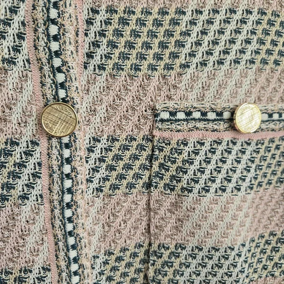 Misook Pink and Gray Checkered Midi Dress - Picture 3 of 7